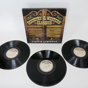 Flatt & Scruggs Country & Western Classics 3 Record Box Set - Time Life LP Vinyl